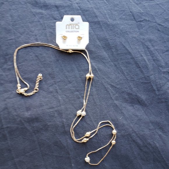 MIA COLLECTION BY KIM MIN SUN NECKLACE & EARRINGS - Picture 1 of 4